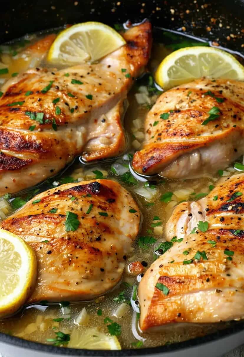 Foto deliciosa de Frango com Manteiga de Alho pronta para servir - Carnes & Frango