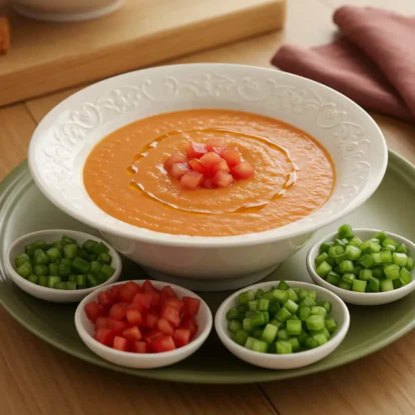 Foto deliciosa de Gazpacho Brasileiro pronta para servir - Sopas & Caldos