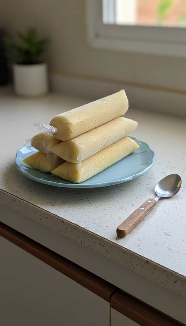 Foto deliciosa de Geladinho Tropical de Frutas Amarelas pronta para servir - Doces Gelados & Sorvetes