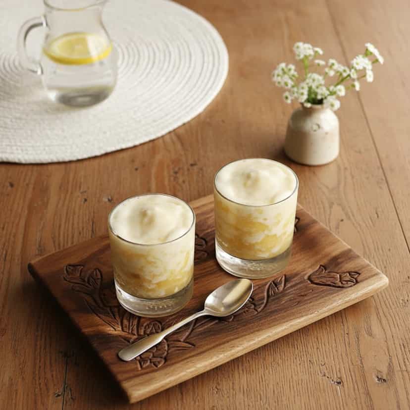 Foto deliciosa de Gelado Cremoso de Abacaxi pronta para servir - Doces Gelados & Sorvetes