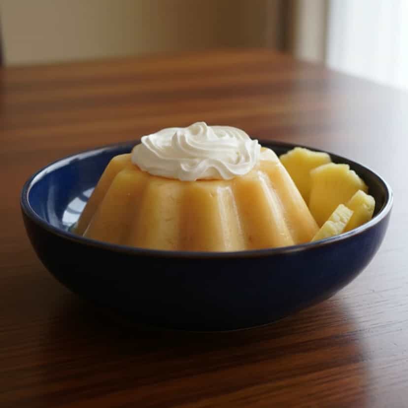 Foto deliciosa de Gelado Cremoso de Abacaxi pronta para servir - Doces Gelados & Sorvetes