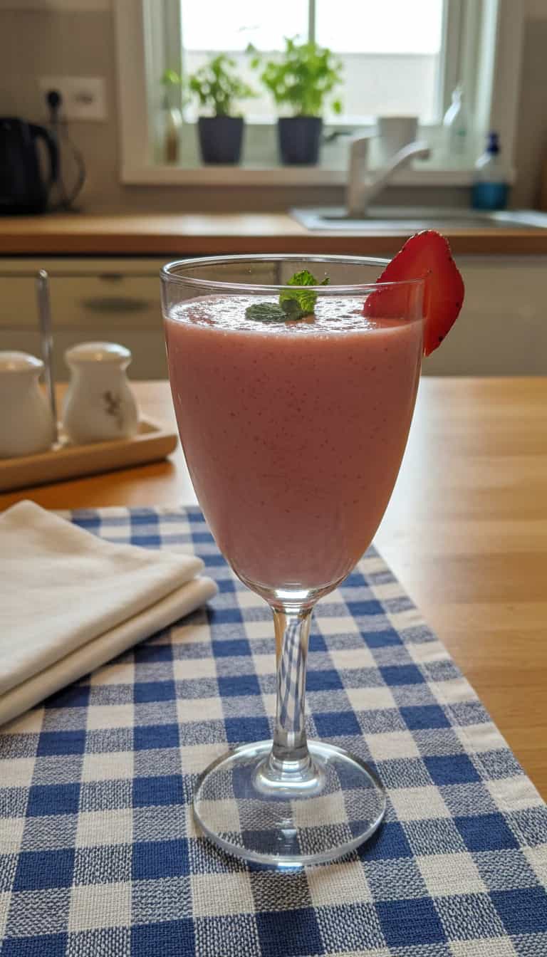 Foto deliciosa de Gelado Cremoso de Morango pronta para servir - Doces Gelados & Sorvetes