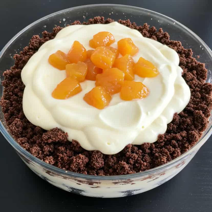 Foto deliciosa de Gelado de pêssego pronta para servir - Doces Gelados & Sorvetes