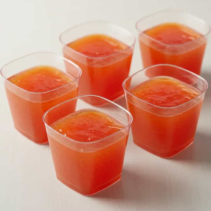 Foto deliciosa de Gelatina Alcoólica pronta para servir - Pudins & Cremes