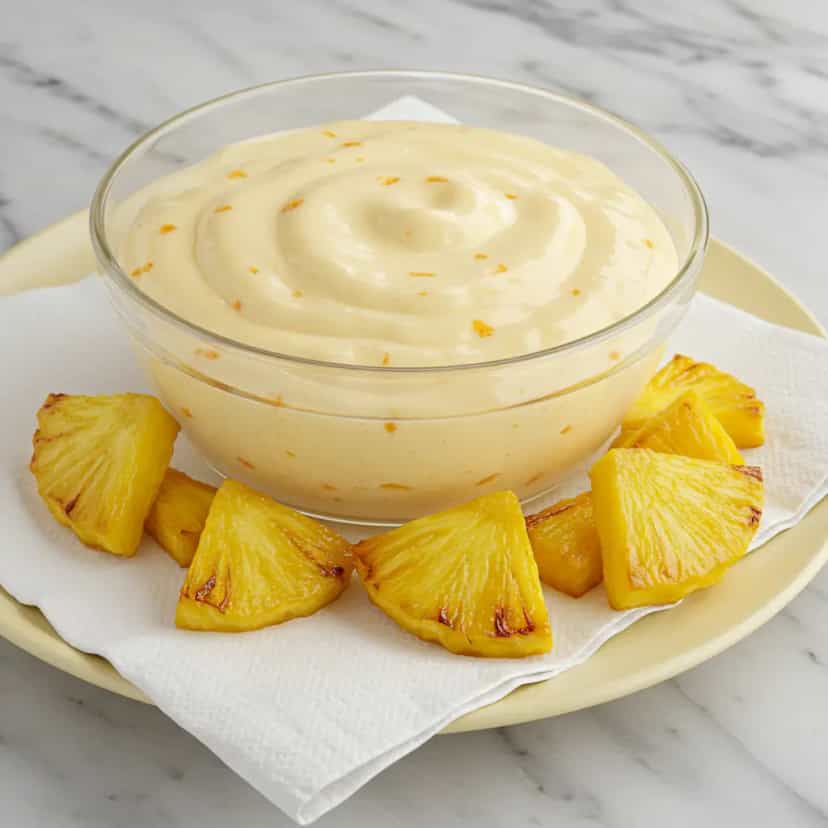 Foto deliciosa de Gelatina Cremosa de Abacaxi pronta para servir - Pudins & Cremes