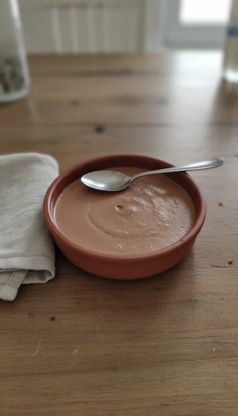 Foto deliciosa de Gelatina Cremosa de Chocolate pronta para servir - Pudins & Cremes