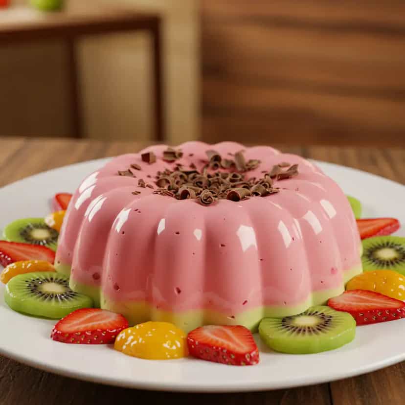 Foto deliciosa de Gelatina cremosa pronta para servir - Doces Gelados & Sorvetes