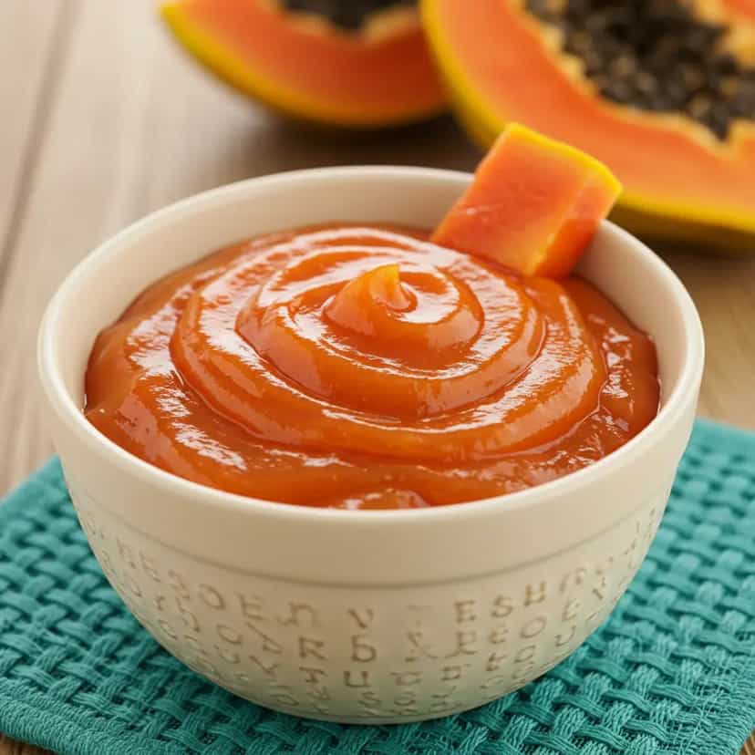 Foto deliciosa de Geléia cremosa de mamão papaya pronta para servir - Outras Receitas