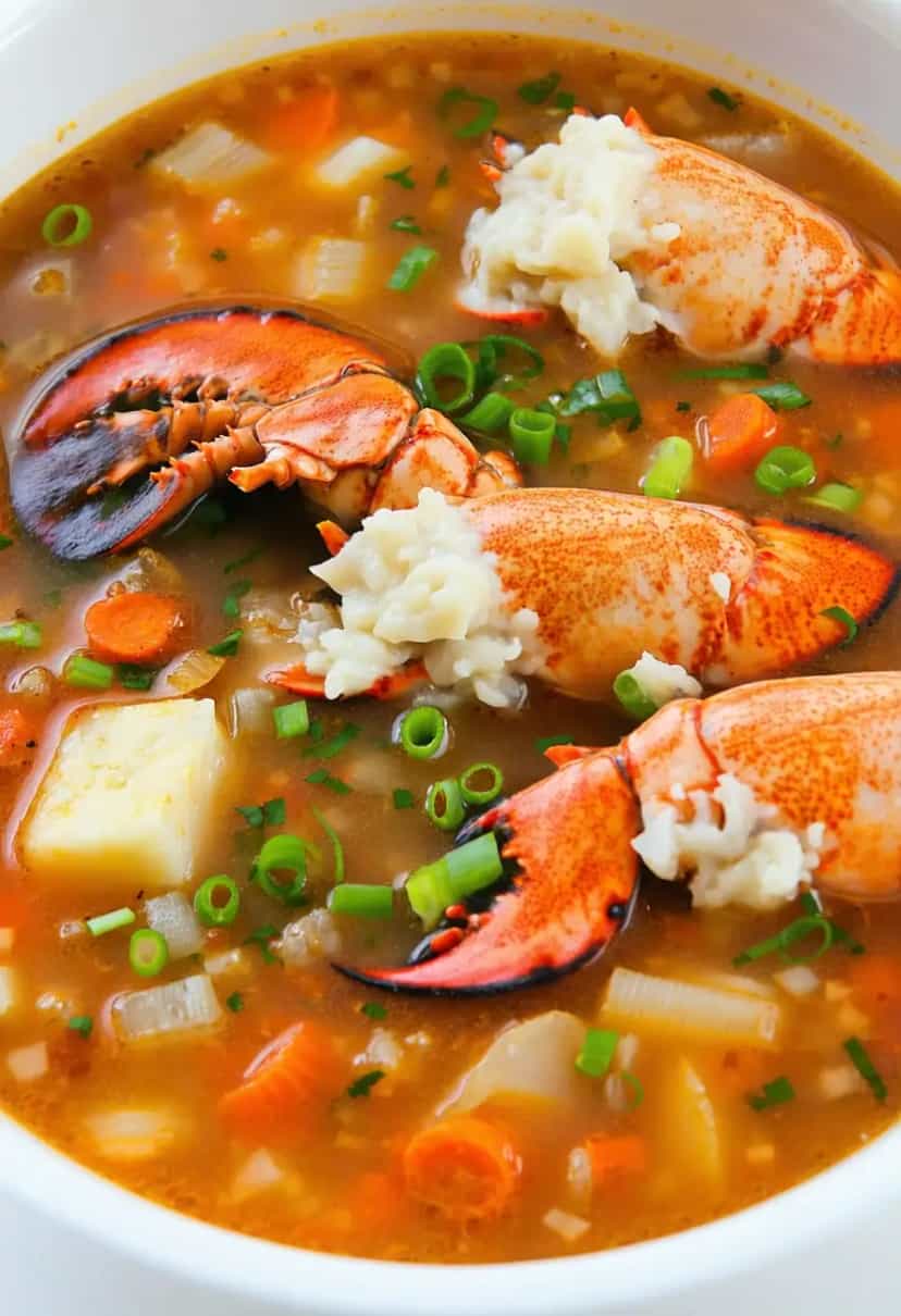 Foto deliciosa de Bisque de Lagosta Gourmet pronta para servir - Sopas & Caldos