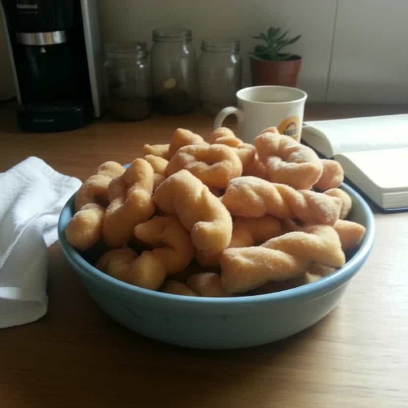 Foto deliciosa de Grostoli de nata pronta para servir - Outras Receitas