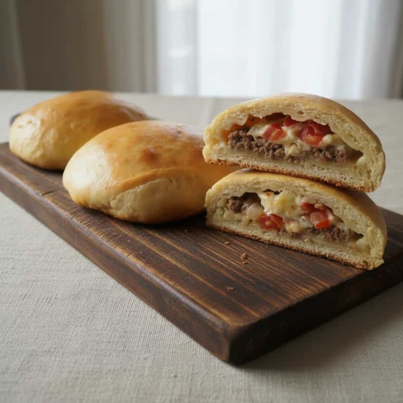 Foto deliciosa de Hamburgão Caseiro pronta para servir - Sanduíches & Hambúrgueres