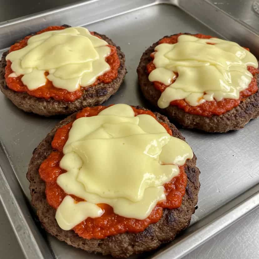 Foto deliciosa de Hambúrguer à Parmegiana pronta para servir - Sanduíches & Hambúrgueres