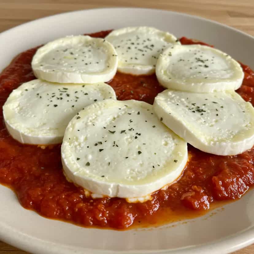 Foto deliciosa de Hambúrguer à Parmegiana no Micro-ondas pronta para servir - No Micro-ondas
