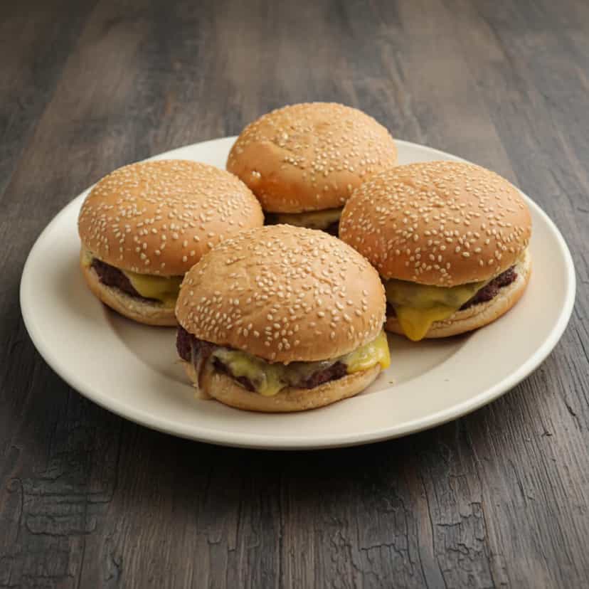Foto deliciosa de Hambúrguer Caseiro na Chapa pronta para servir - Sanduíches & Hambúrgueres