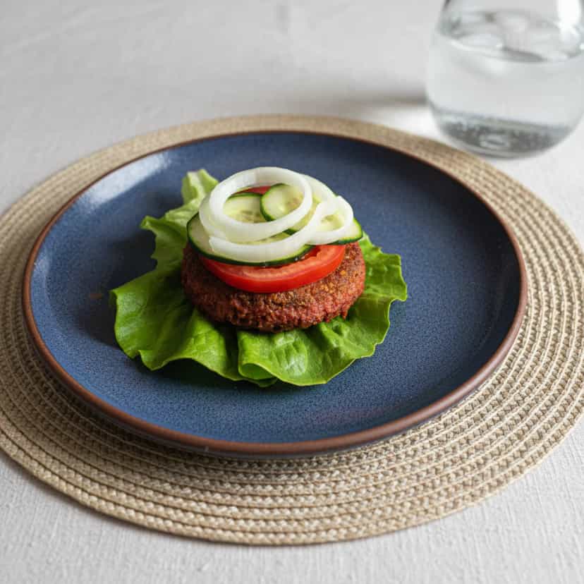 Foto deliciosa de Hambúrguer de Linguiça Gourmet pronta para servir - Salgadinhos