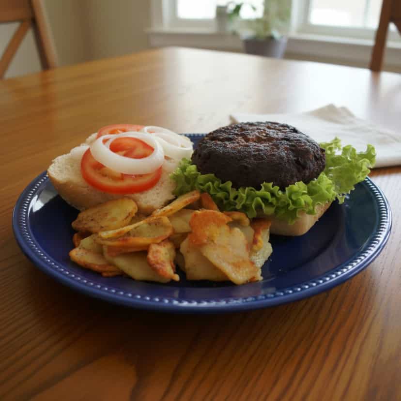 Foto deliciosa de Hambúrguer de Picanha e Filet pronta para servir - Sanduíches & Hambúrgueres