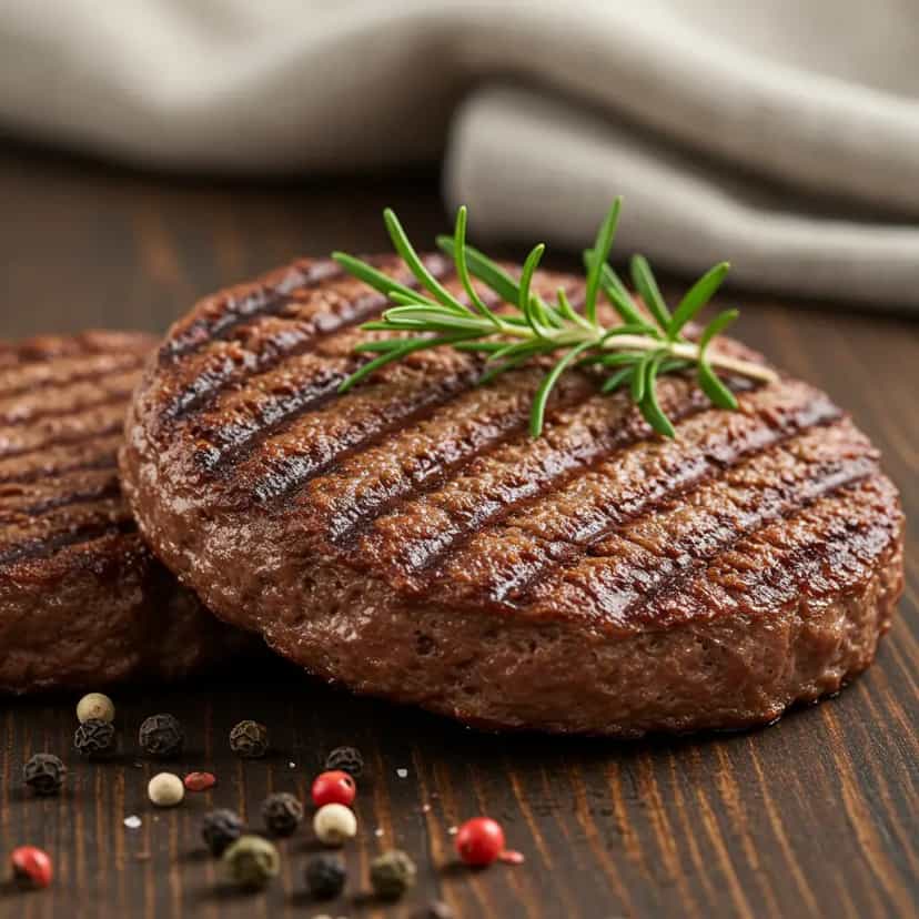 Foto deliciosa de Hambúrguer Fit de Patinho pronta para servir - Sanduíches & Hambúrgueres