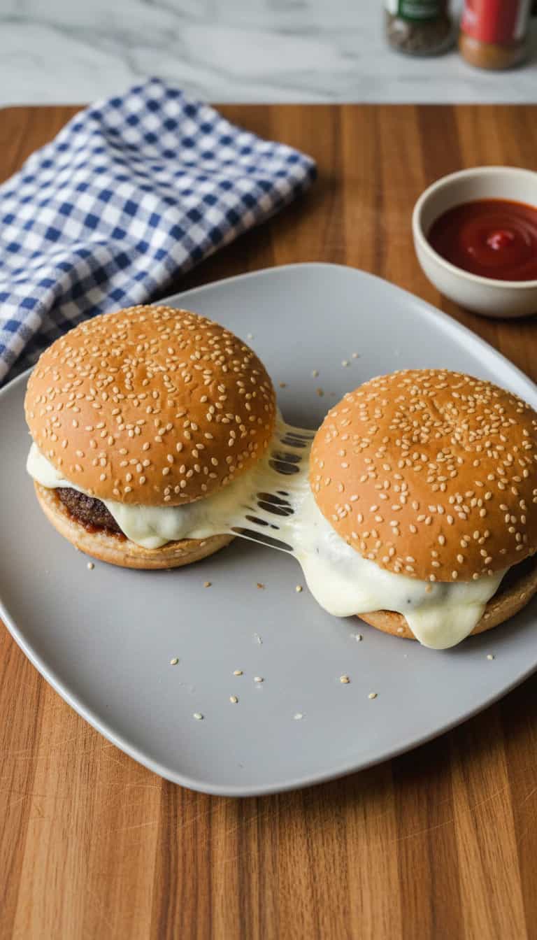 Foto deliciosa de Hambúrguer Recheado Assado pronta para servir - Sanduíches & Hambúrgueres