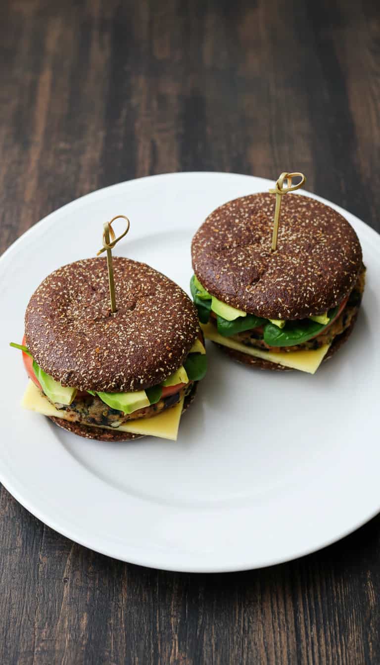 Hambúrguer Vegano de Berinjela Assado