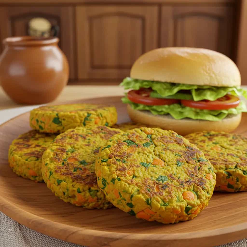 Hambúrguer Vegetal de Grão de Bico