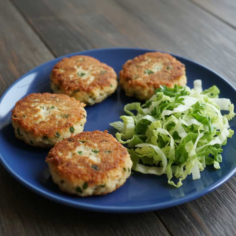 Foto deliciosa de Hamburguesinhos de Camarão pronta para servir - Peixes & Frutos do Mar