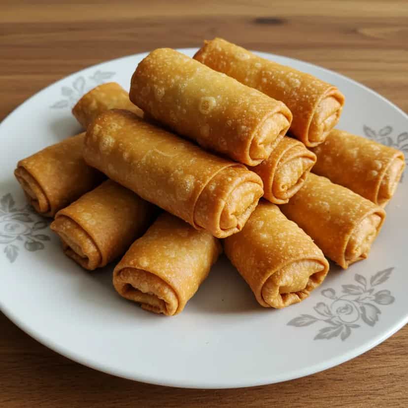 Foto deliciosa de Harumaki (Rolinho Primavera) pronta para servir - Salgadinhos