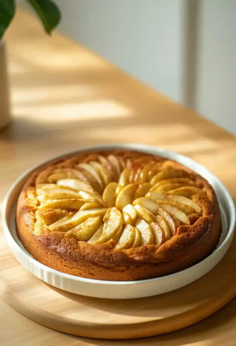 Foto deliciosa de Bolo de Maçã Integral Saudável pronta para servir - Receitas Saudáveis