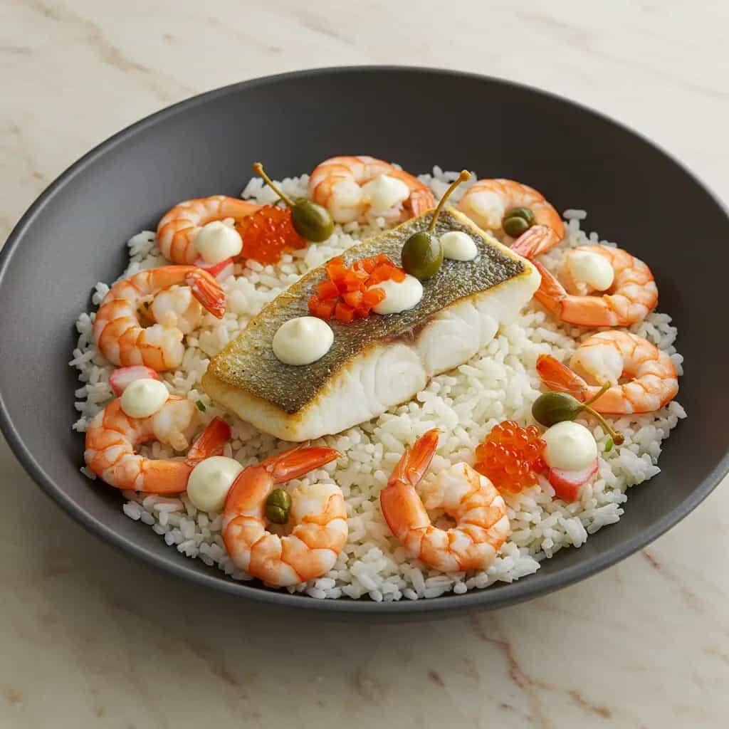 Ilha de Salmão com Camarão