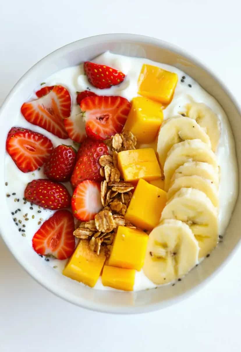 Foto deliciosa de Iogurte com Chia e Frutas pronta para servir - Outras Receitas