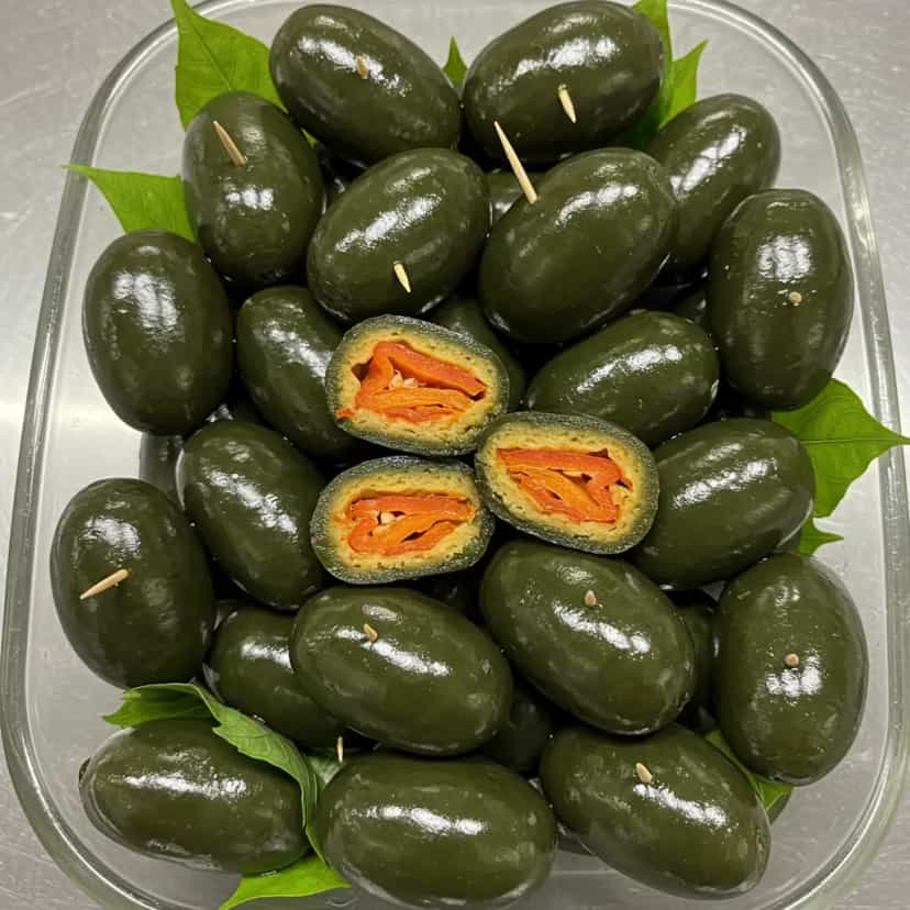 Foto deliciosa de Jiló recheado (petisco) pronta para servir - Salgadinhos