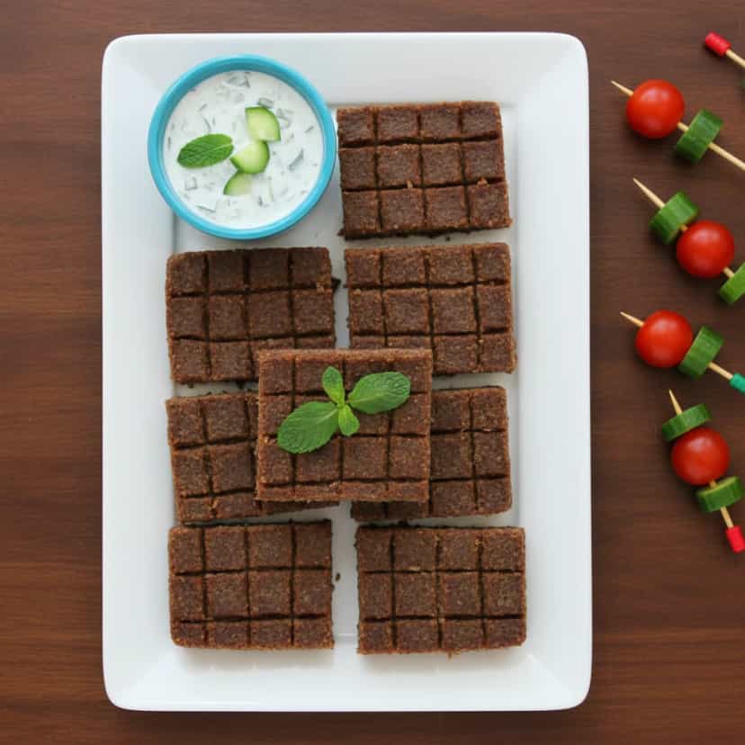 Foto deliciosa de Kibe de Proteína Texturizada de Soja pronta para servir - Pizzas & Salgados