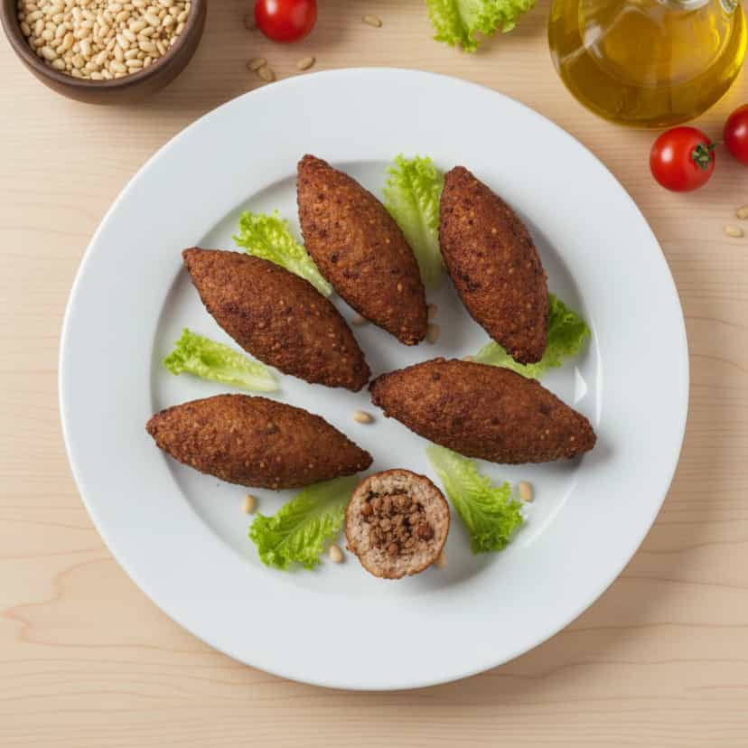 Foto deliciosa de Kibe Tradicional pronta para servir - Salgadinhos