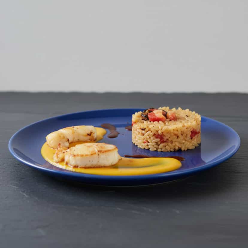Foto deliciosa de Lagostins ao Creme de Pequi pronta para servir - Peixes & Frutos do Mar