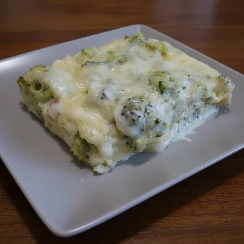 Foto deliciosa de Lasanha Cremosa de Brócolis pronta para servir - Massas & Macarrão