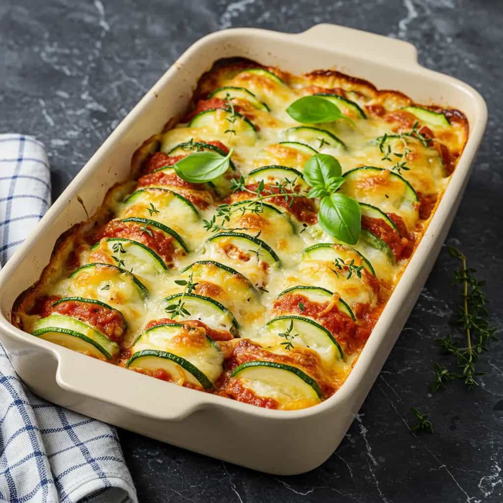 Lasanha de Abobrinha com Cogumelos