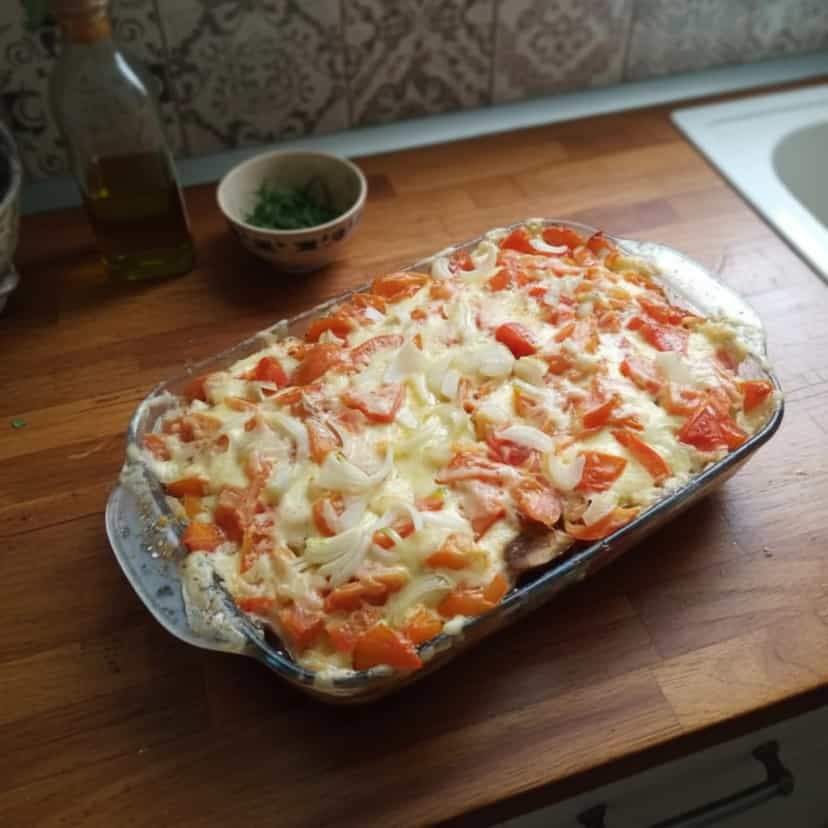 Foto deliciosa de Lasanha de Berinjela no Micro-ondas pronta para servir - No Micro-ondas