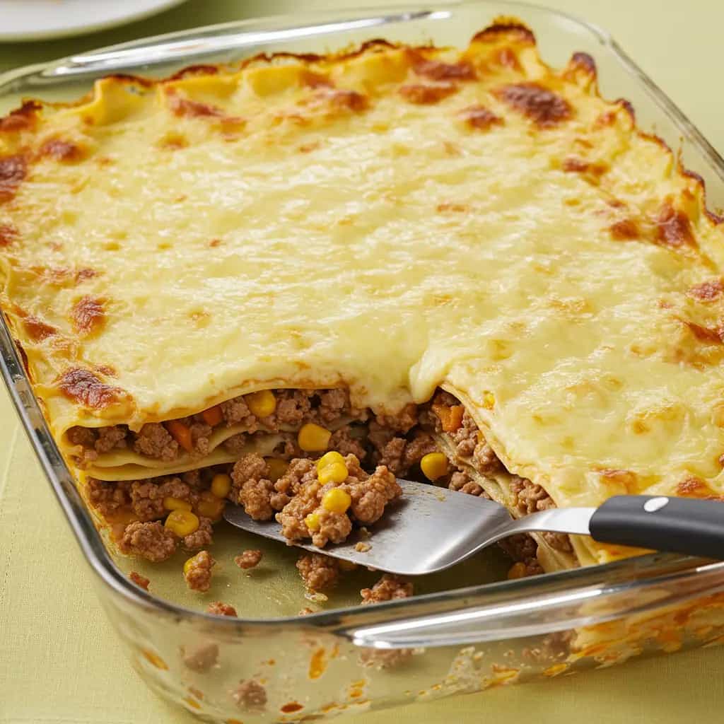 Lasanha de Carne e Legumes