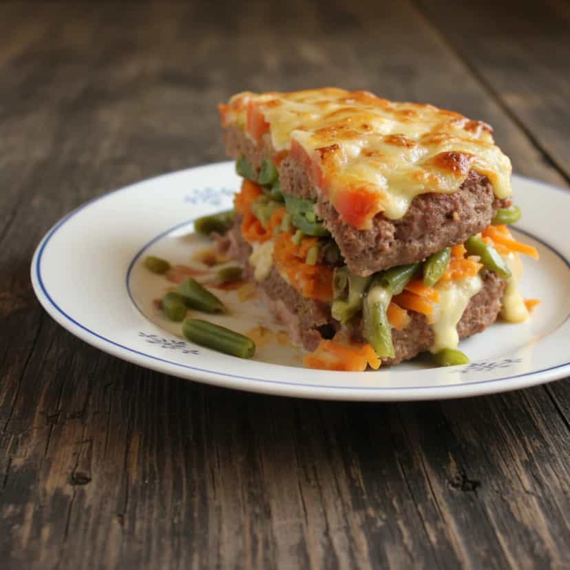 Foto deliciosa de Lasanha de Carne Moída com Legumes pronta para servir - Massas & Macarrão