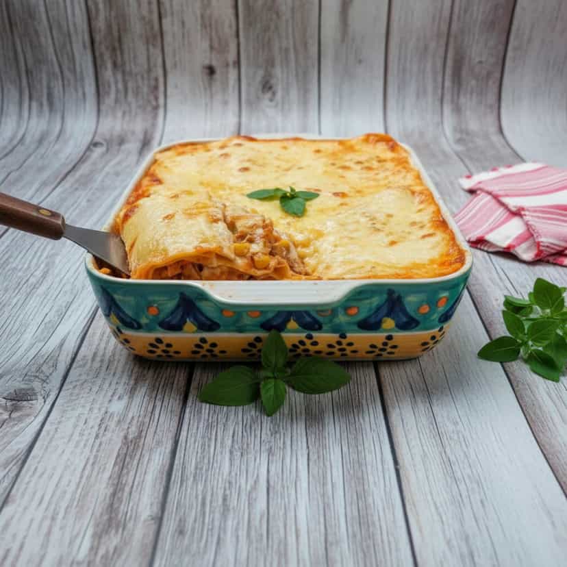 Foto deliciosa de Lasanha de Frango pronta para servir - Massas & Macarrão