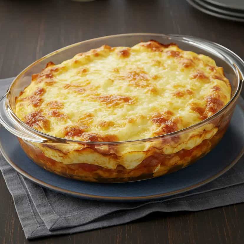 Foto deliciosa de Lasanha de Frango com Pão pronta para servir - Outras Receitas