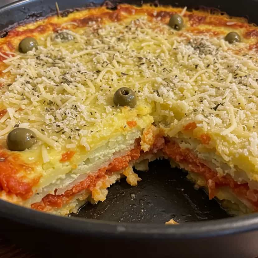 Foto deliciosa de Lasanha de Purê de Batata pronta para servir - Massas & Macarrão