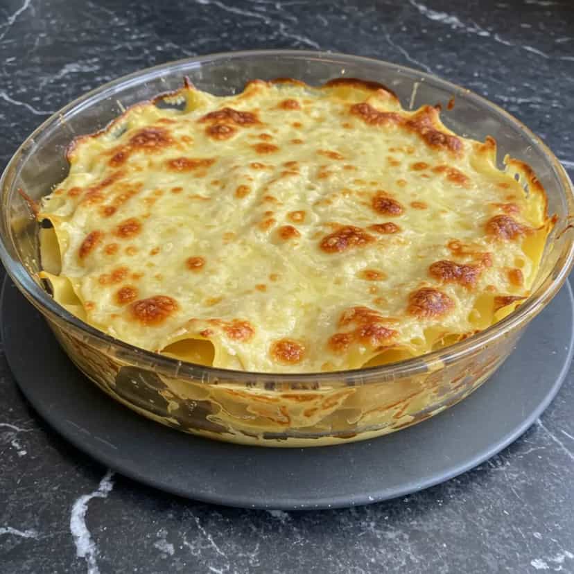 Foto deliciosa de Lasanha rápida no microondas pronta para servir - No Micro-ondas