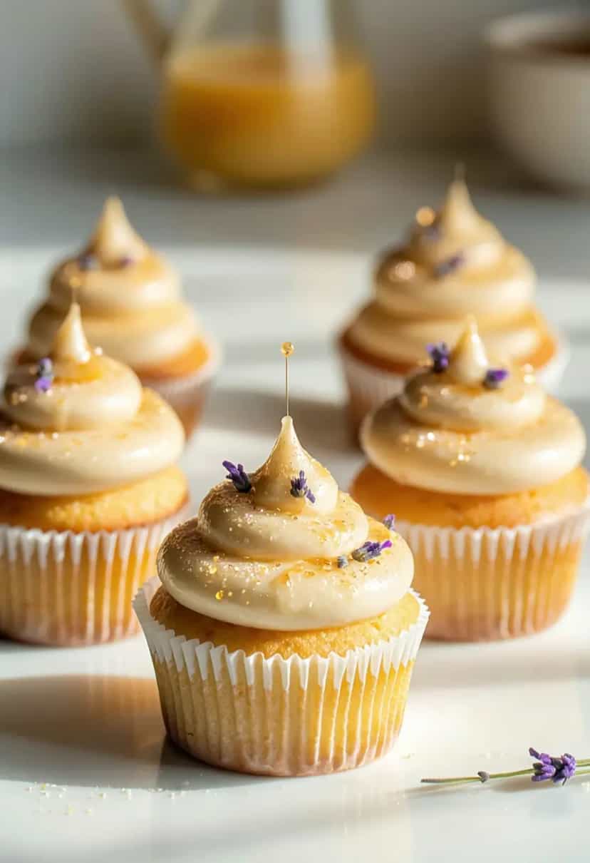 Foto deliciosa de Cupcakes de Mel de Lavanda pronta para servir - Bolos & Cupcakes
