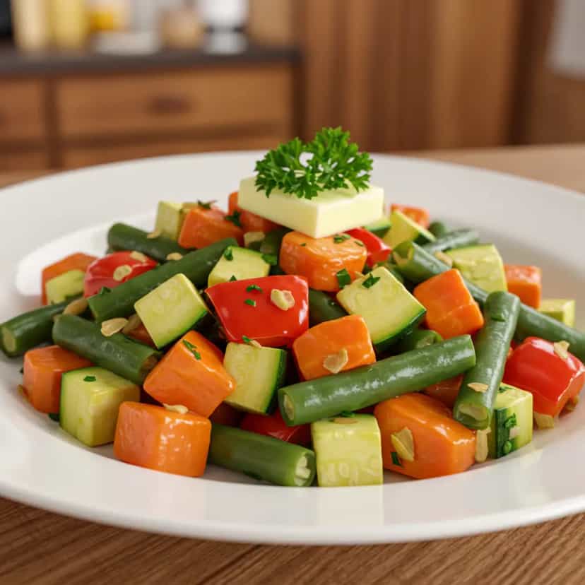 Foto deliciosa de Legumes na manteiga pronta para servir - Outras Receitas