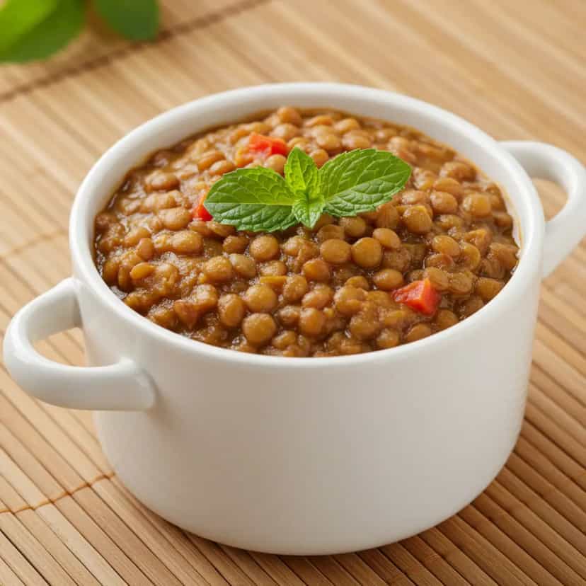 Foto deliciosa de Lentilha da Sorte para o Ano Novo pronta para servir - Almoço & Jantar