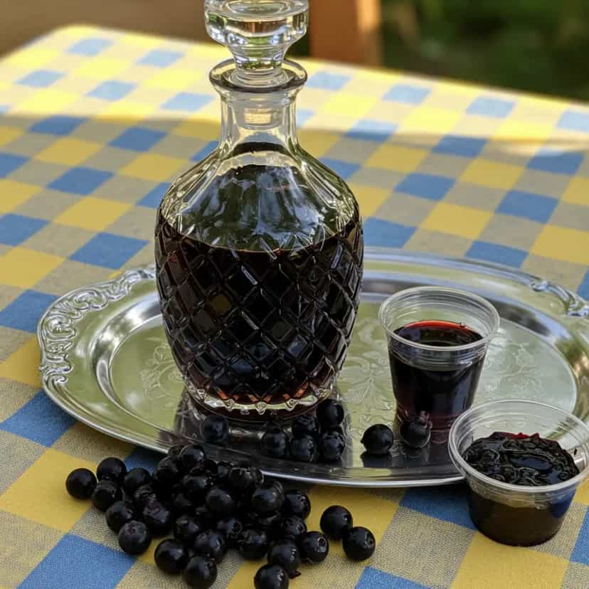 Foto deliciosa de Licor Artesanal de Jabuticaba pronta para servir - Bebidas Brasileiras