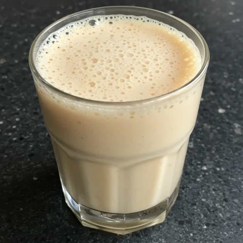 Foto deliciosa de Licor Cremoso de Amendoim pronta para servir - Bebidas Brasileiras