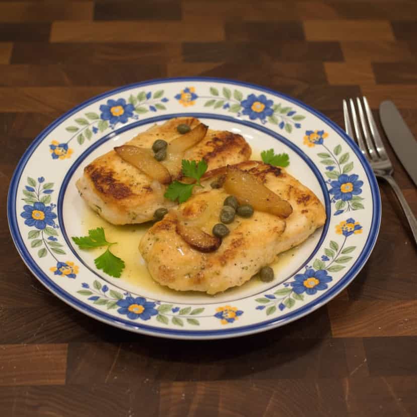 Foto deliciosa de Linguado ao Molho Branco com Camarão pronta para servir - Peixes & Frutos do Mar