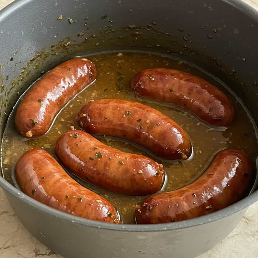 Foto deliciosa de Linguiça Toscana na Panela de Pressão pronta para servir - Outras Receitas