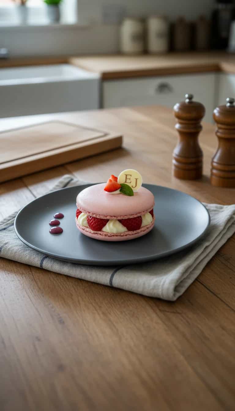 Foto deliciosa de Macarons de Morango: Receita Deliciosa pronta para servir - Outras Receitas